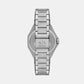 Women Automatic Silver Dial Analog Stainless Steel Watch AX4618