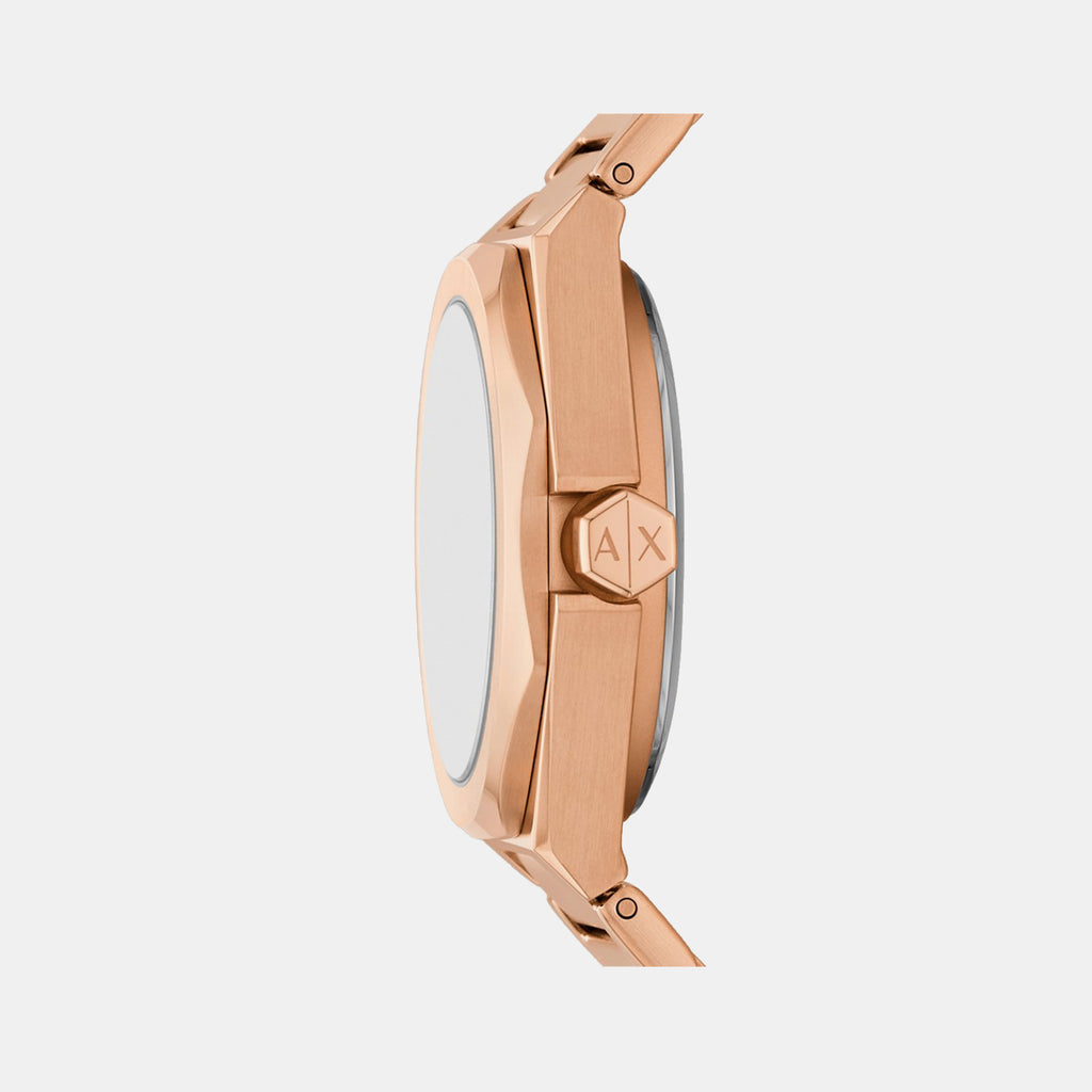 Women Automatic Transparent Dial Analog Stainless Steel Watch AX4619