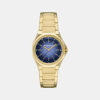 Women Quartz Blue Dial Analog Stainless Steel Watch AX4620