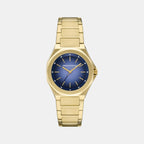 Women Quartz Blue Dial Analog Stainless Steel Watch AX4620
