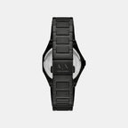 Women Quartz Black Dial Analog Stainless Steel Watch AX4621