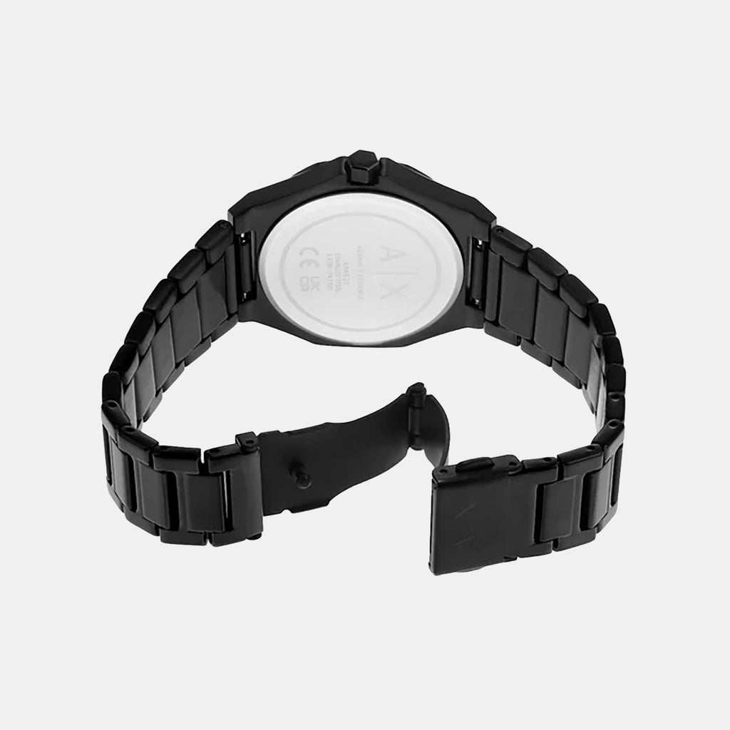 Women Quartz Black Dial Analog Stainless Steel Watch AX4621