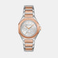 Women Quartz Silver Dial Multi-Function Stainless Steel Watch AX4623
