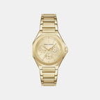 Women Quartz Gold Dial Chronograph Stainless Steel Watch AX4624