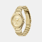 Women Quartz Gold Dial Chronograph Stainless Steel Watch AX4624