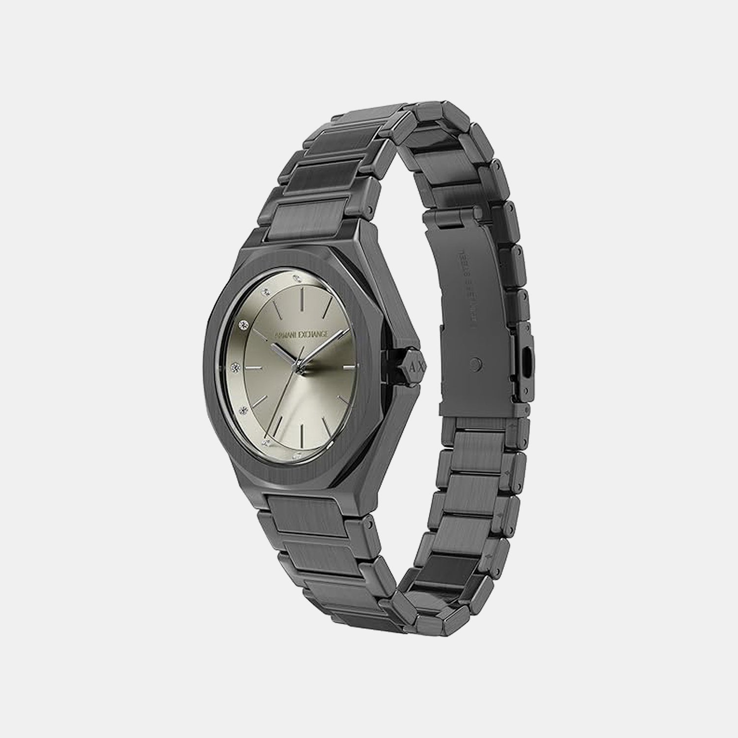 Women Quartz Grey Dial Analog Stainless Steel Watch AX4625