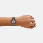 Women Quartz Grey Dial Analog Stainless Steel Watch AX4625