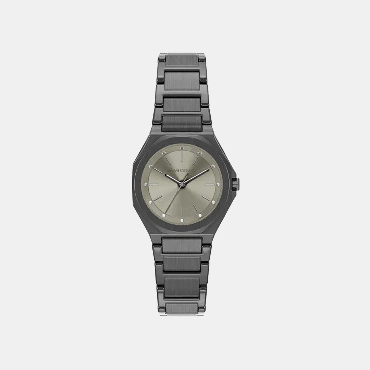 Women Quartz Grey Dial Analog Stainless Steel Watch AX4625