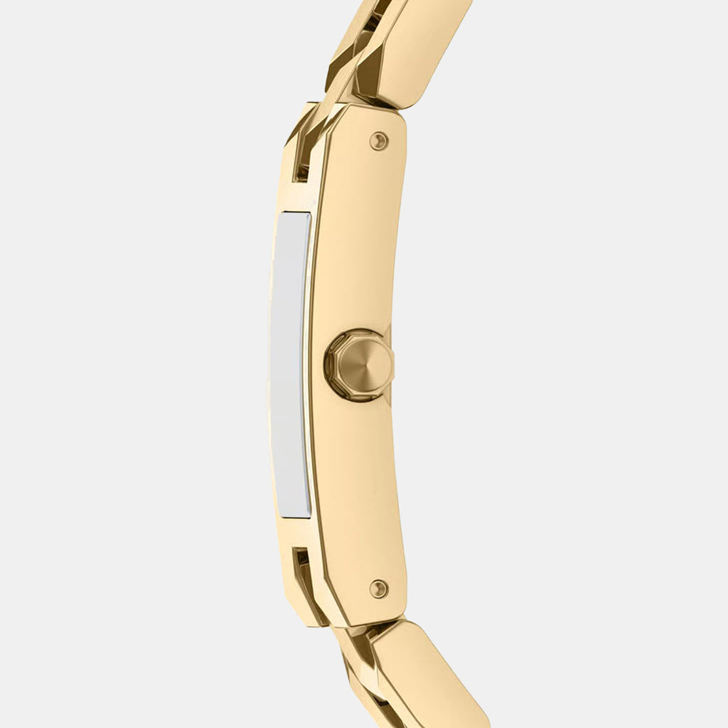 Women Quartz Gold Dial Analog Stainless Steel Watch AX4701