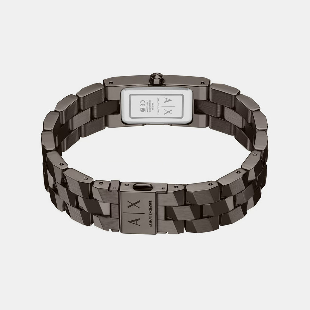 Women Quartz Brown Dial Analog Stainless Steel Watch AX4703