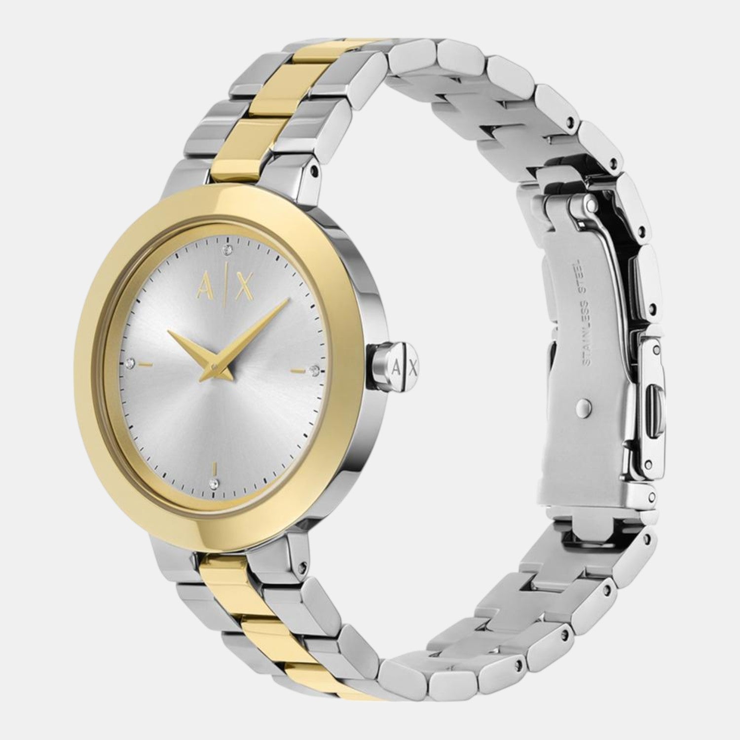 Na Women Quartz Silver Dial Analog Stainless Steel Watch AX5171