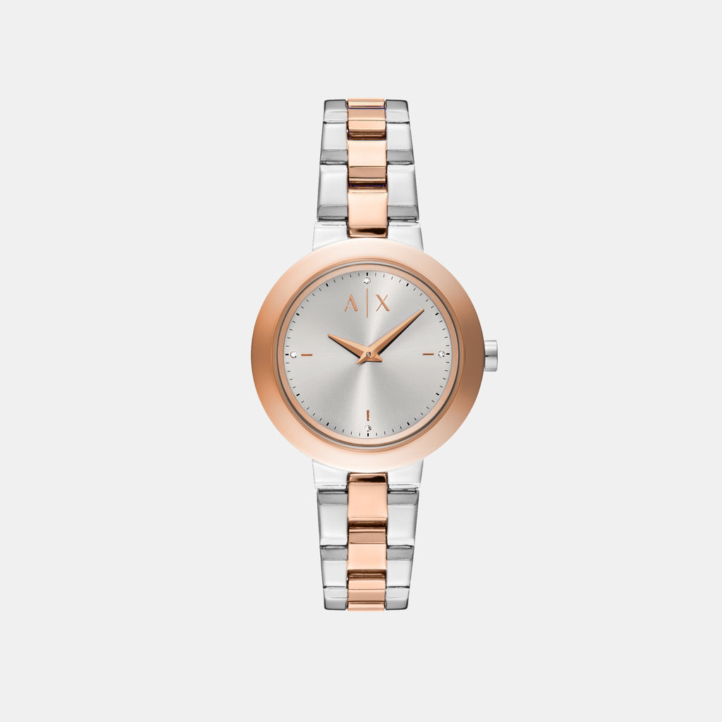 Armani Exchange Round Silver Analog watch