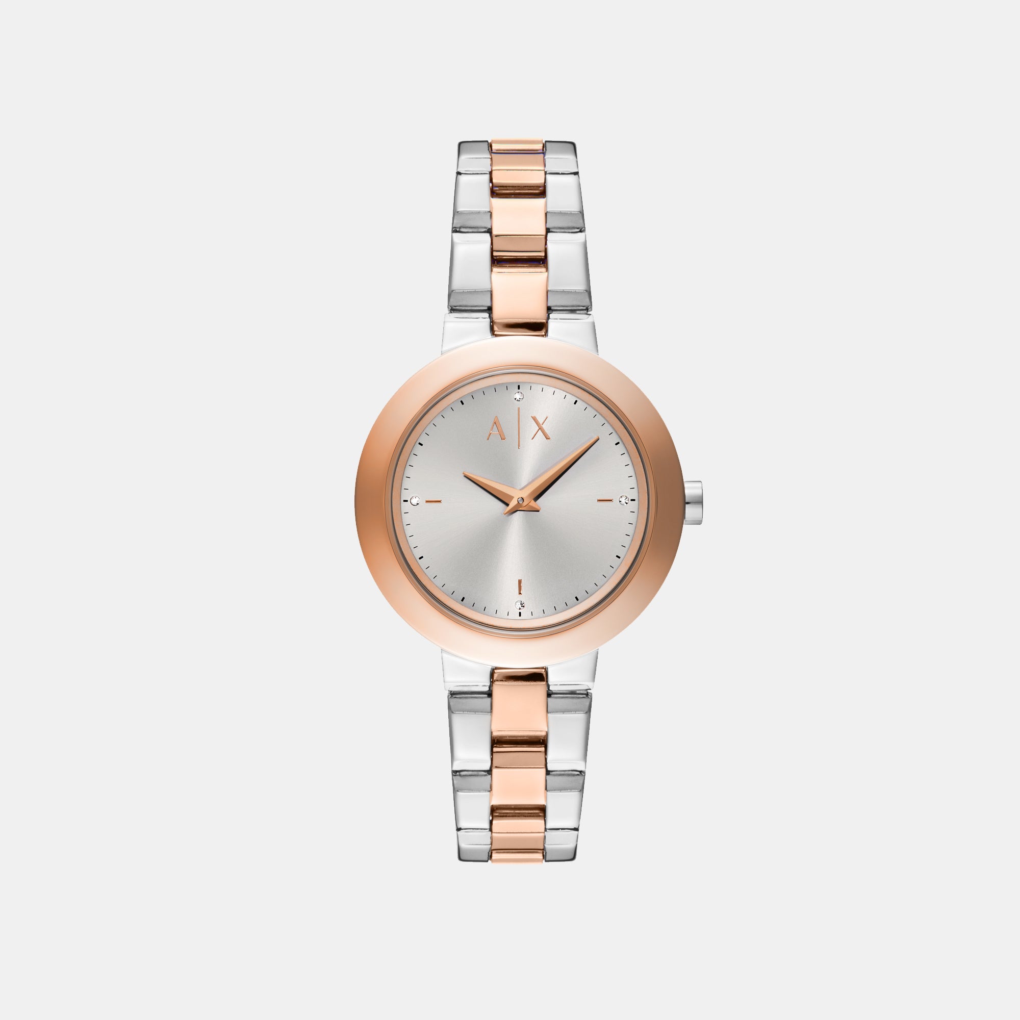 Armani Exchange Round Silver Analog watch