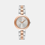 Women Quartz Silver Dial Analog Stainless Steel Watch AX5172