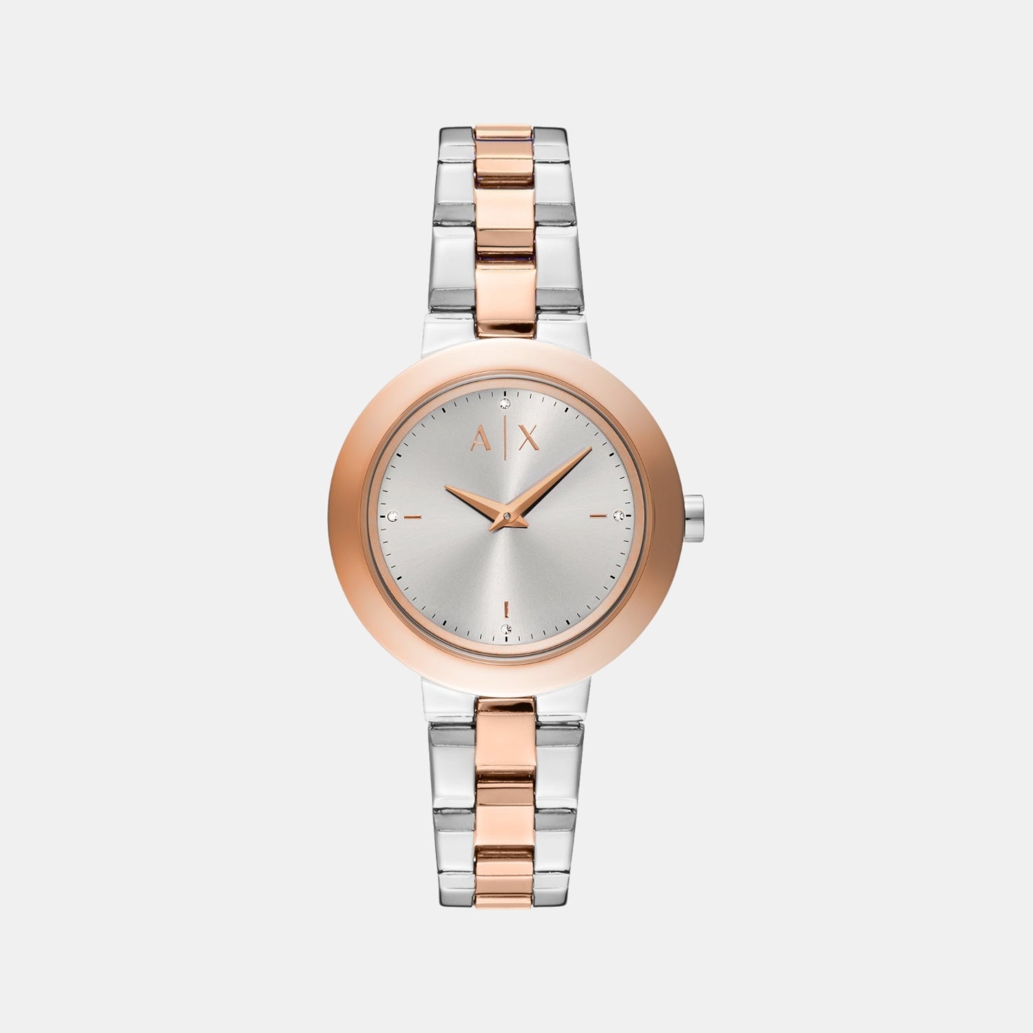 Women Quartz Silver Dial Analog Stainless Steel Watch AX5172