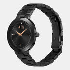 Na Women Quartz Black Dial Analog Stainless Steel Watch AX5173