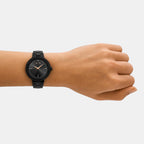 Na Women Quartz Black Dial Analog Stainless Steel Watch AX5173