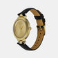 Women Quartz Gold Dial Analog Leather Watch AX5174