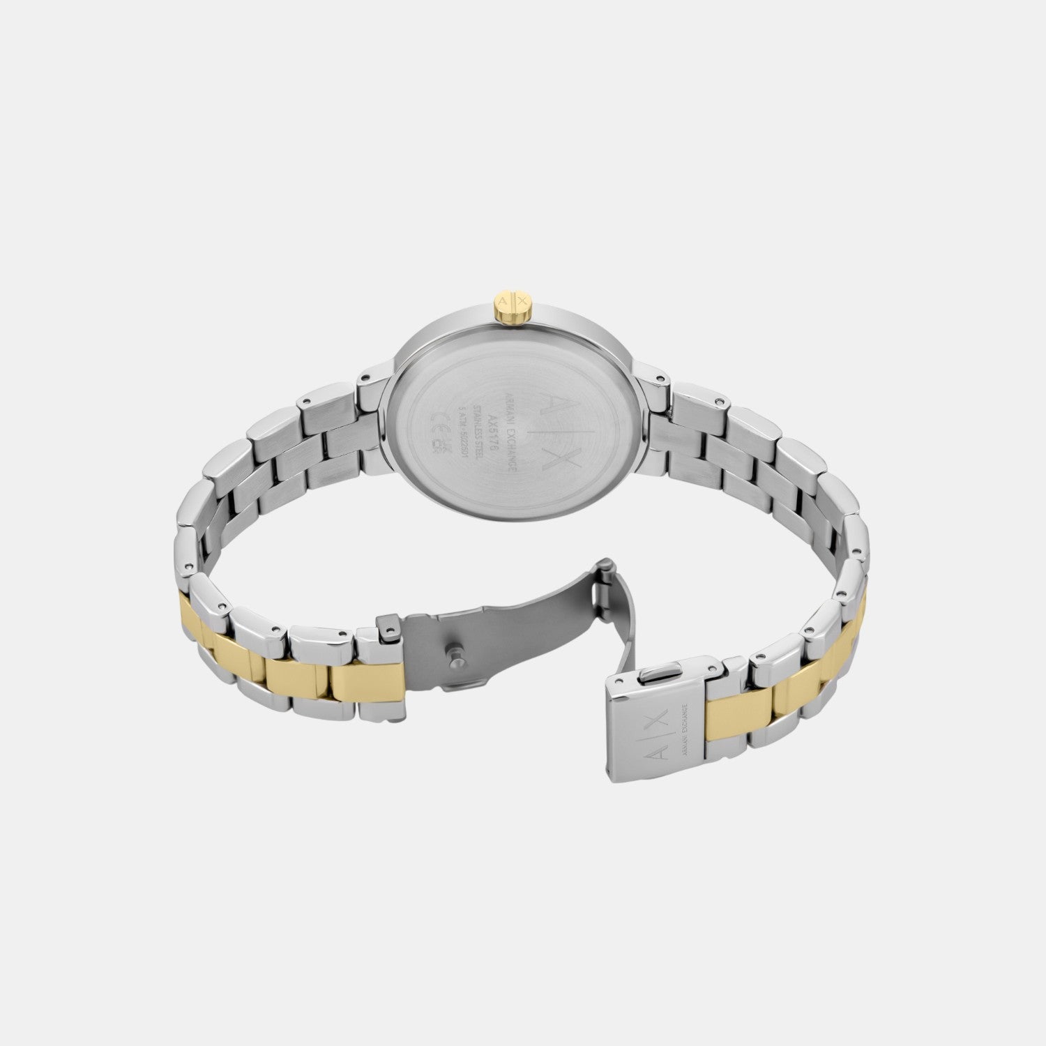 Women Quartz Green Dial Analog Stainless Steel Watch AX5176