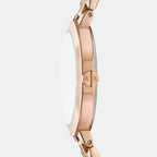 Women Quartz Rose Gold Dial Analog Stainless Steel Watch AX5177