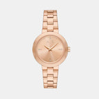 Women Quartz Gold Dial Analog Stainless Steel Watch AX5177