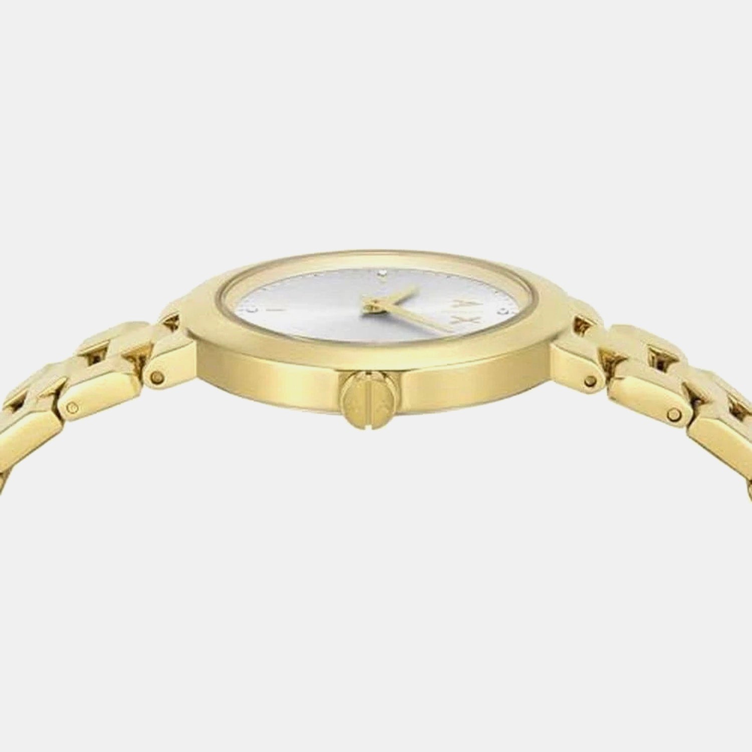 Women Quartz Silver Dial Analog Stainless Steel Watch AX5180