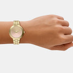 Women Quartz Pink Dial Analog Stainless Steel Watch AX5182
