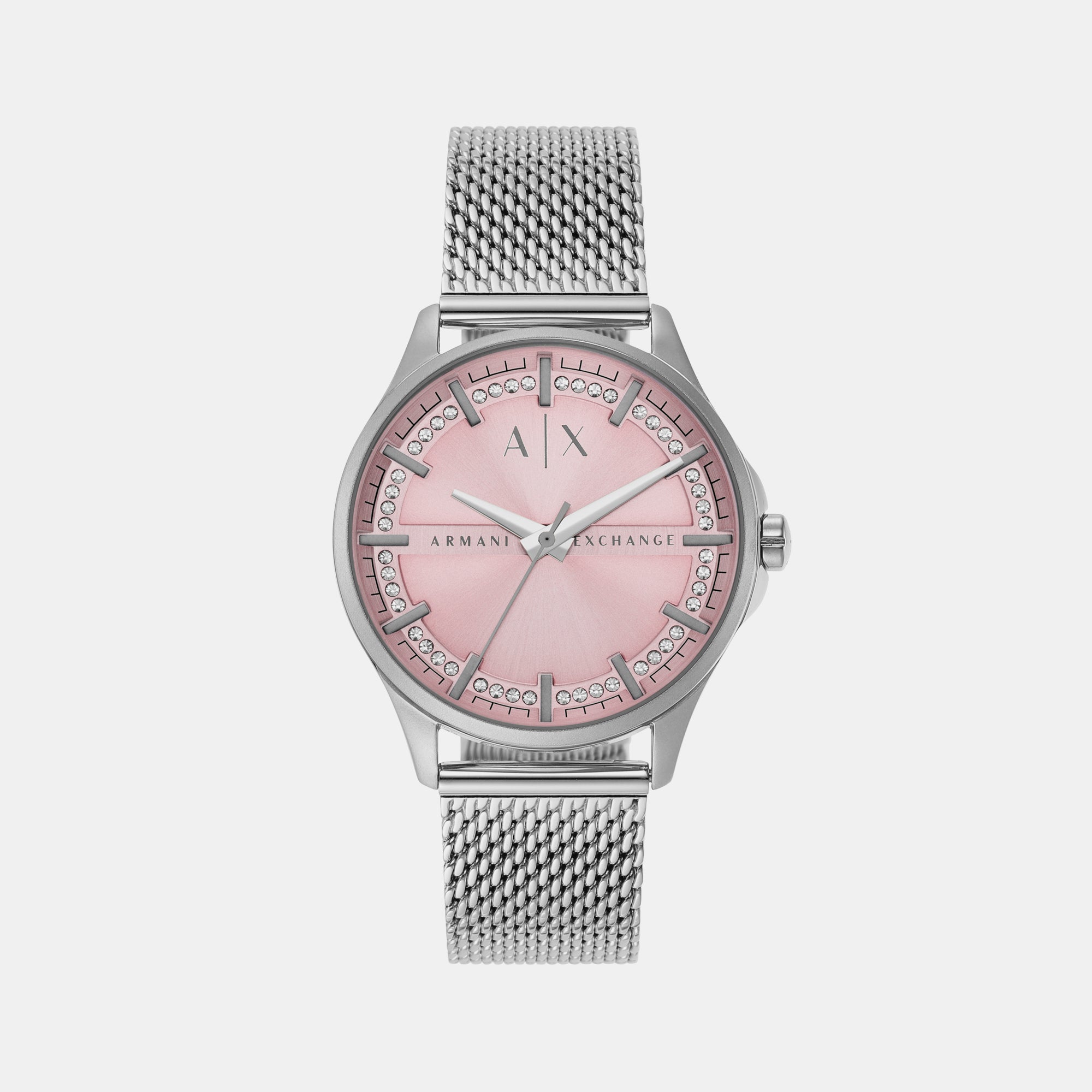 Armani ladies mesh best sale watch