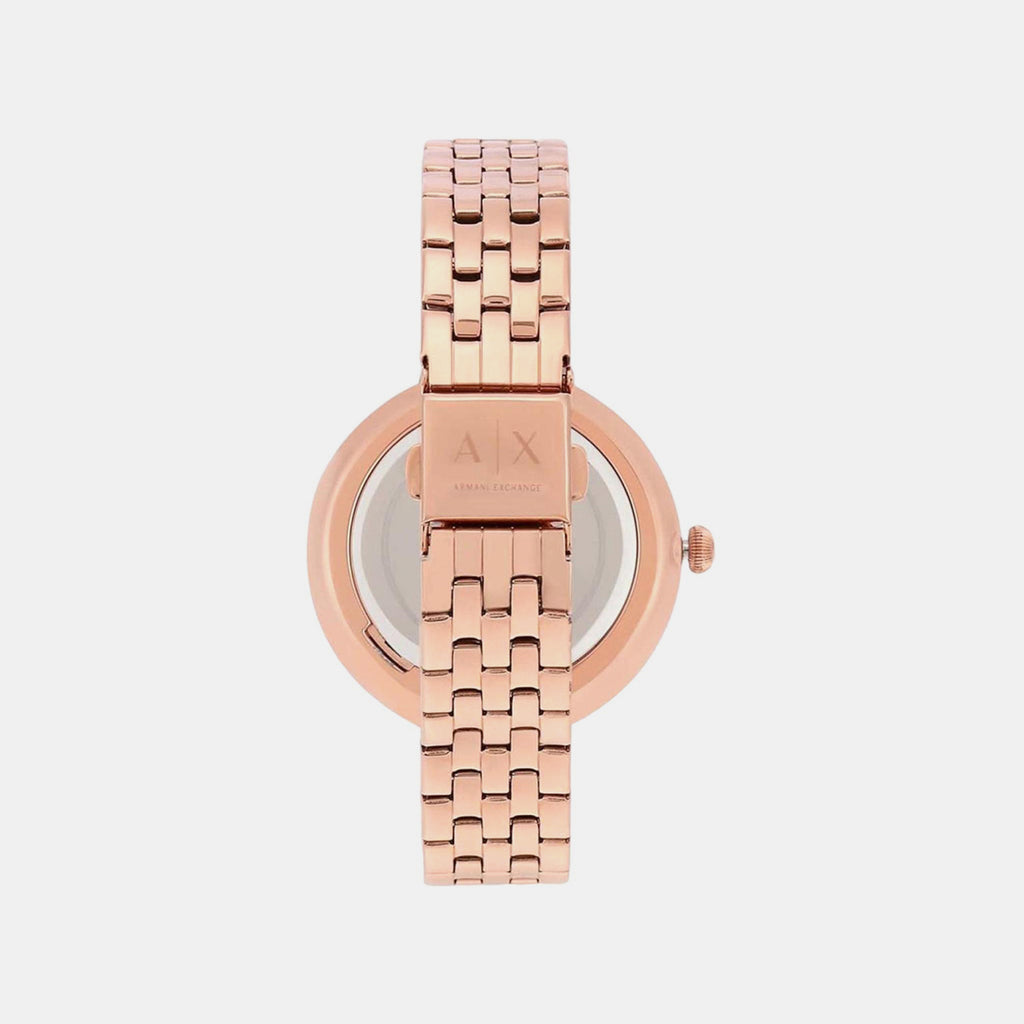 Brooke Women Quartz Pink Dial Analog Stainless Steel Watch AX5328