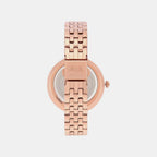 Brooke Women Quartz Pink Dial Analog Stainless Steel Watch AX5328
