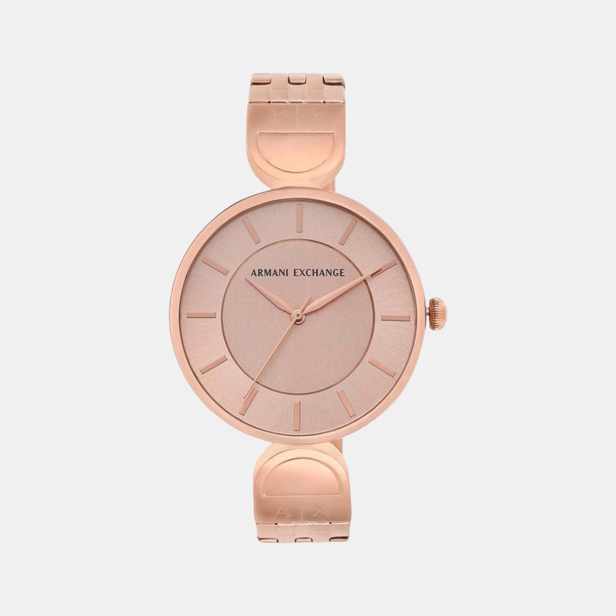 Brooke Women Quartz Rose Gold Dial Analog Stainless Steel Watch AX5328