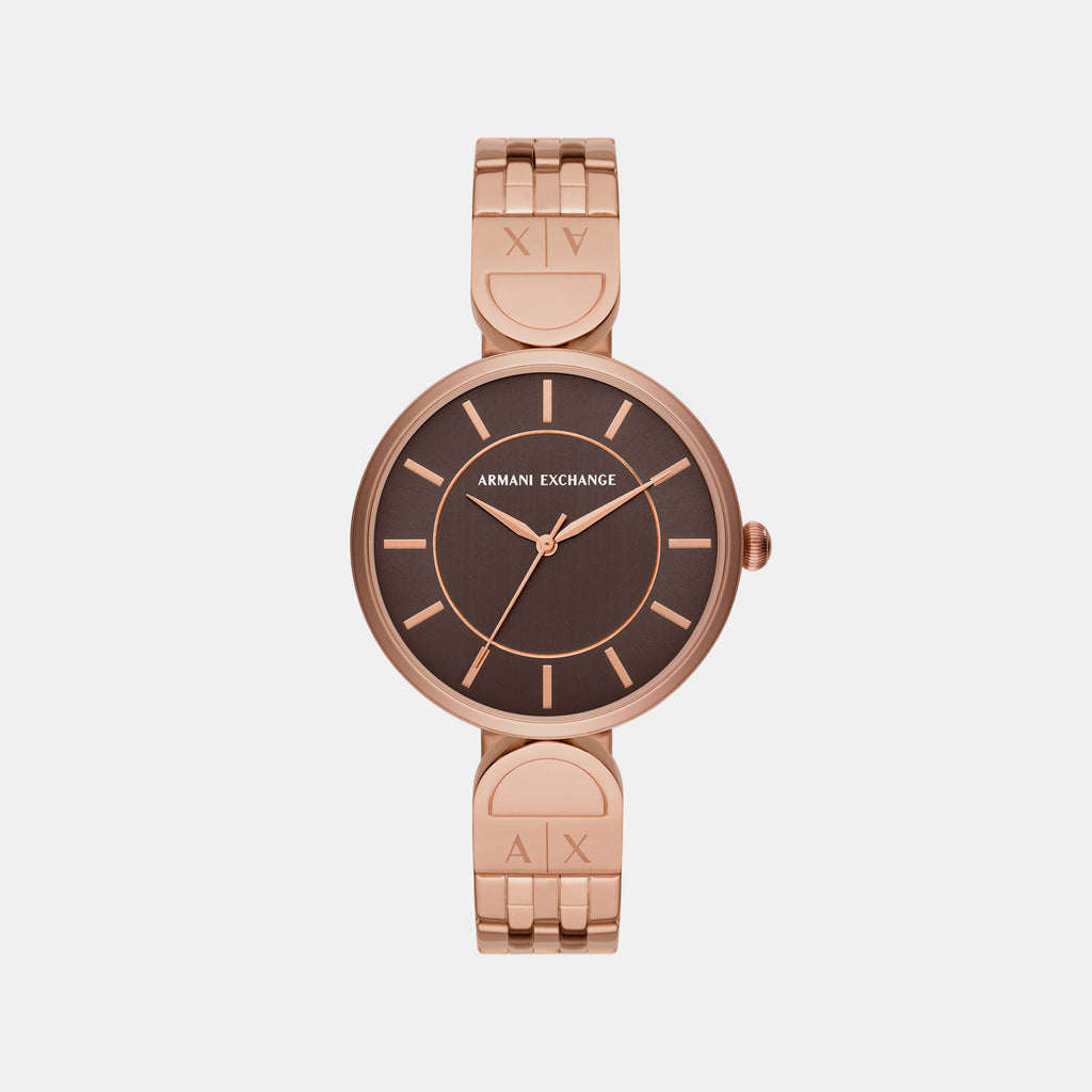 Armani Exchange Round Rose Gold Analog watch