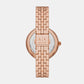 Women's Rose Gold Analog Stainless Steel Watch AX5384