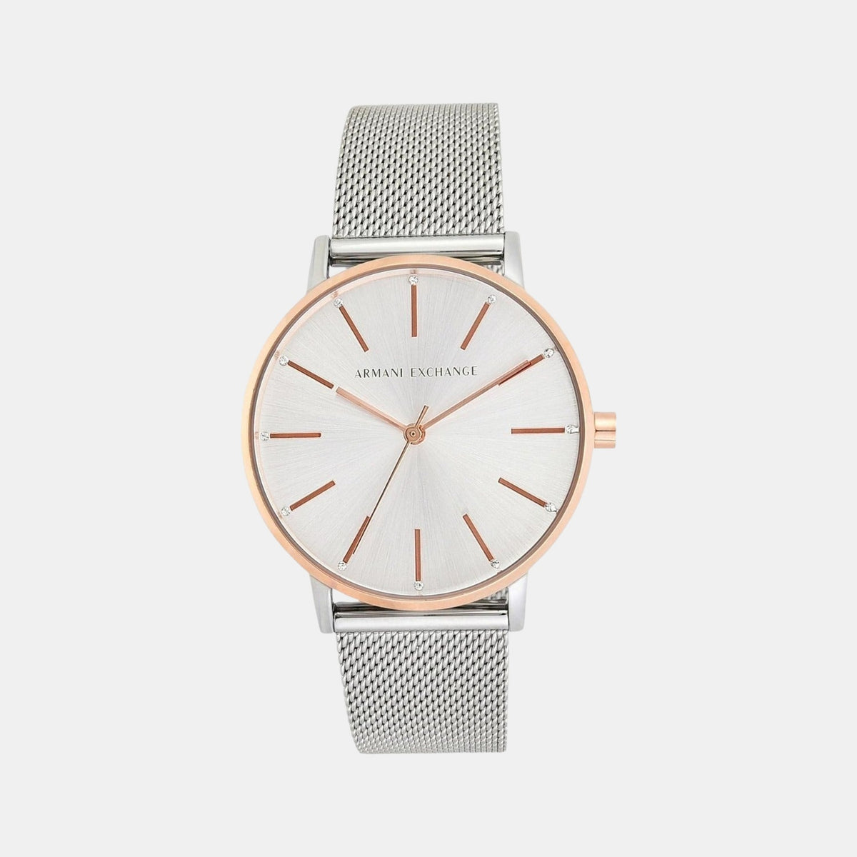 Lola Women Quartz Silver Dial Analog Mesh Watch AX5537
