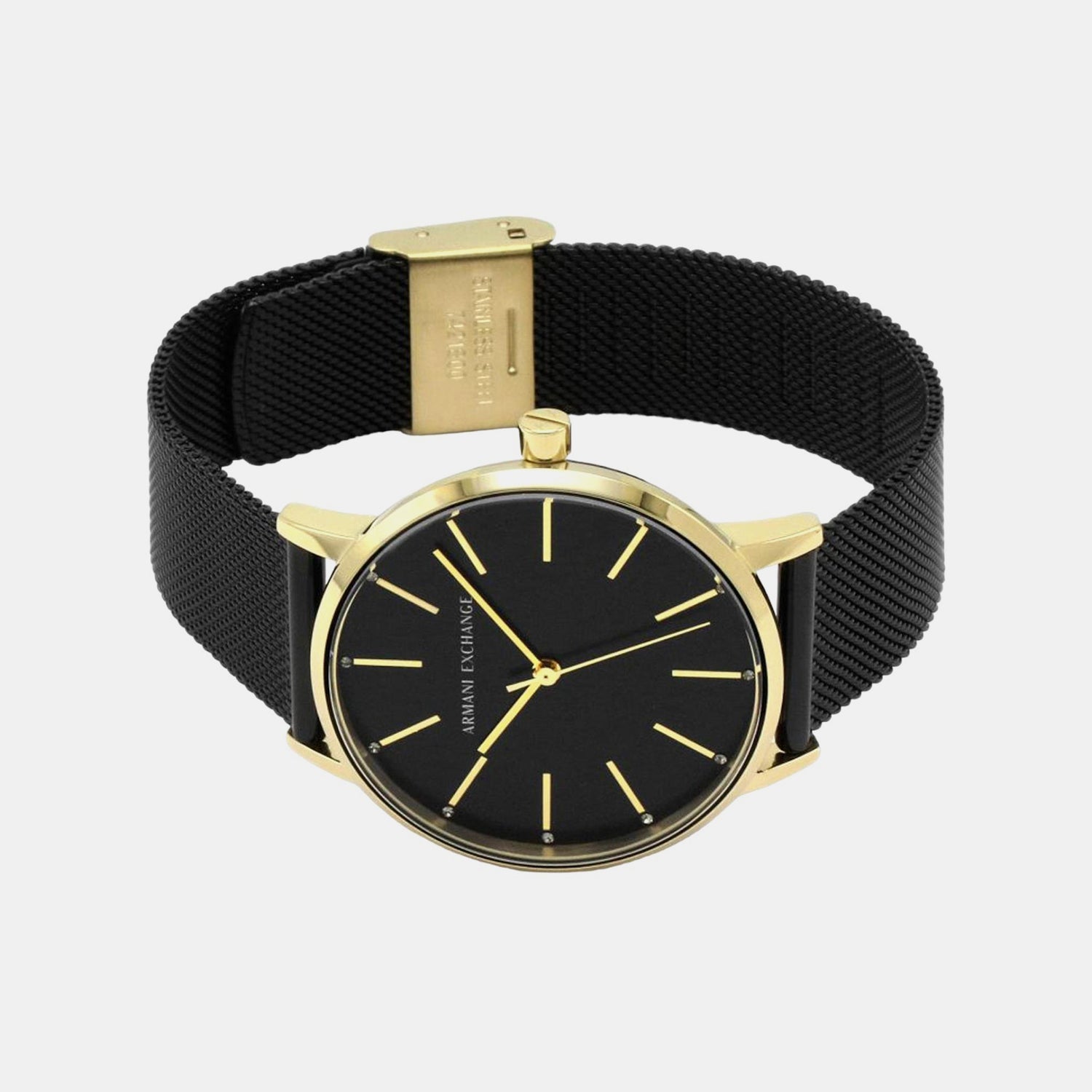 Lola Women Quartz Black Dial Analog Mesh Watch AX5548