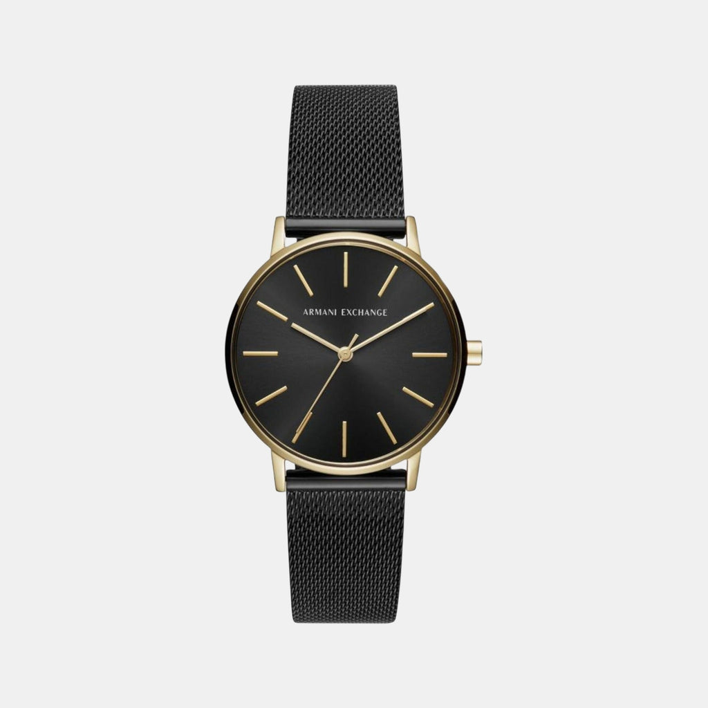 Lola Women Quartz Black Dial Analog Stainless Steel Watch AX5548