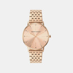 Na Women Quartz Pink Dial Analog Stainless Steel Watch AX5581