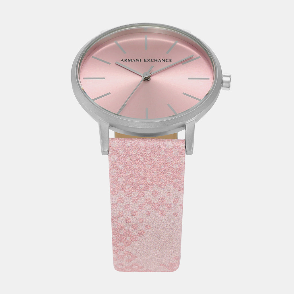 Armani Exchange Women Round Pink watch