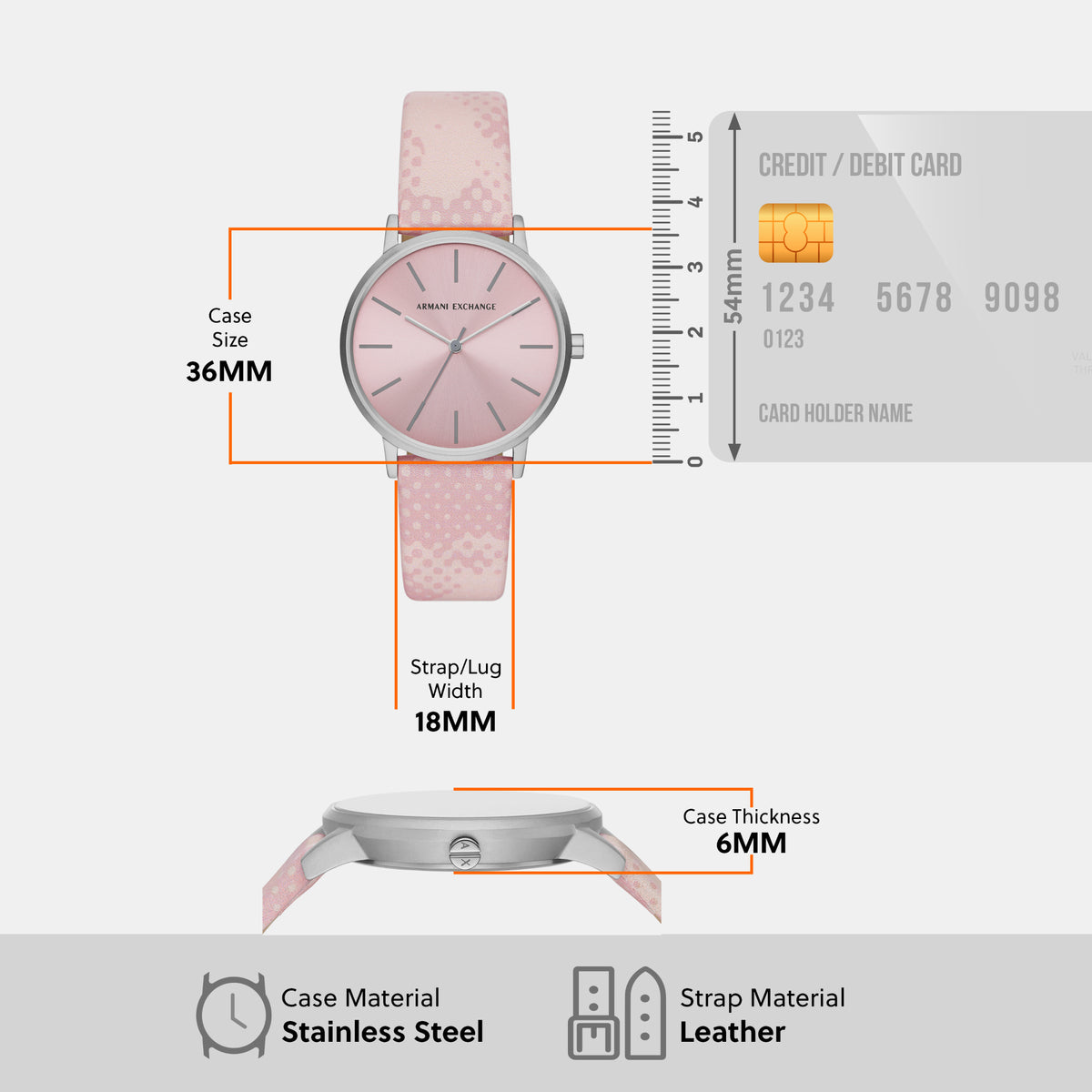 Lola Women Quartz Pink Dial Analog Leather Watch AX5590