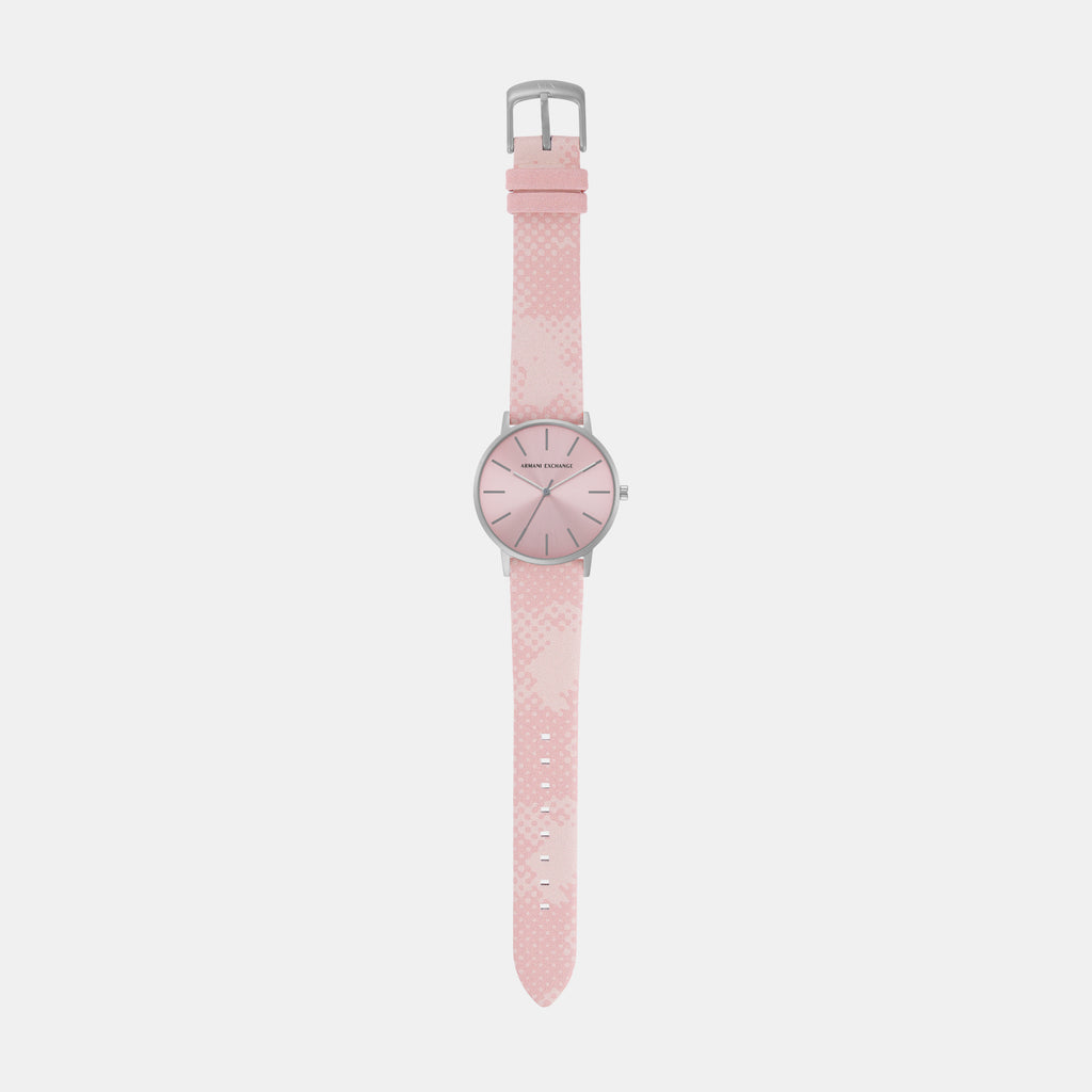 Armani Exchange Leather Pink watch