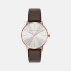 Lola Women Quartz Silver Dial Analog Leather Watch AX5592