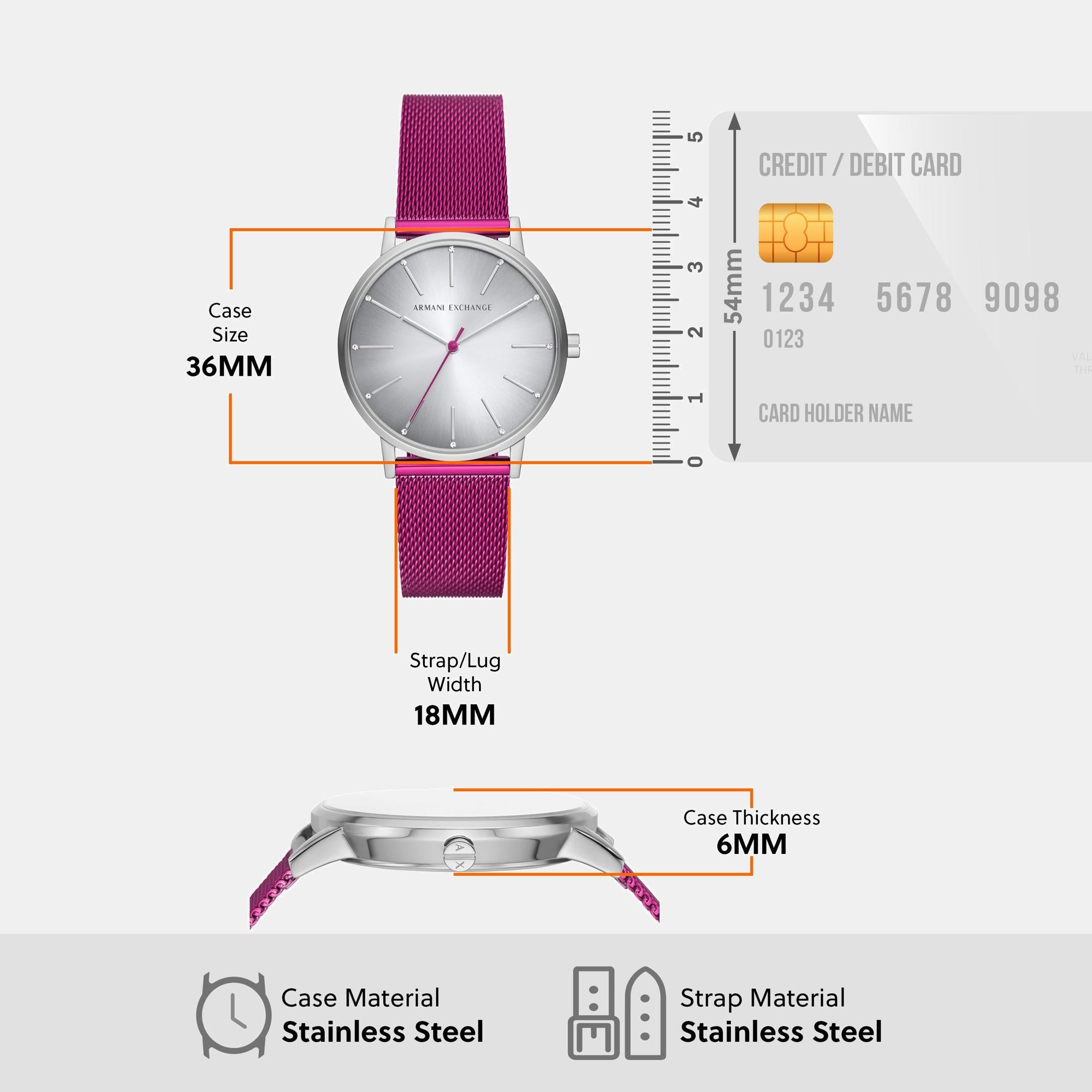 Lola Women Quartz Grey Dial Analog Stainless Steel Watch AX5616