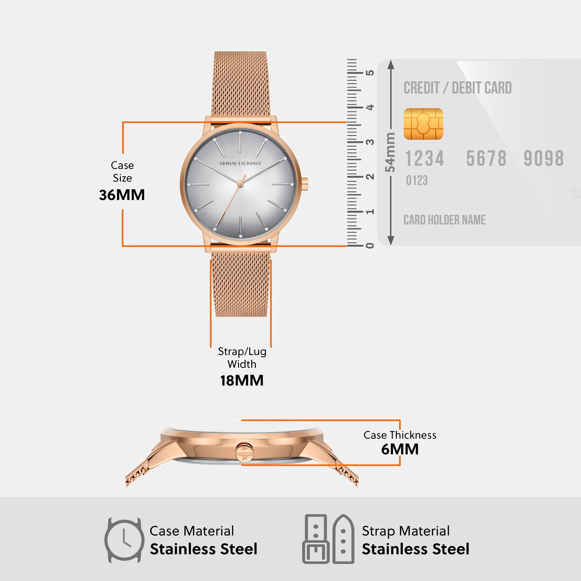 Lola Women Quartz Grey Dial Analog Stainless Steel Watch AX5617