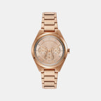 Na Women Quartz Rose Gold Dial Chronograph Stainless Steel Watch AX5658