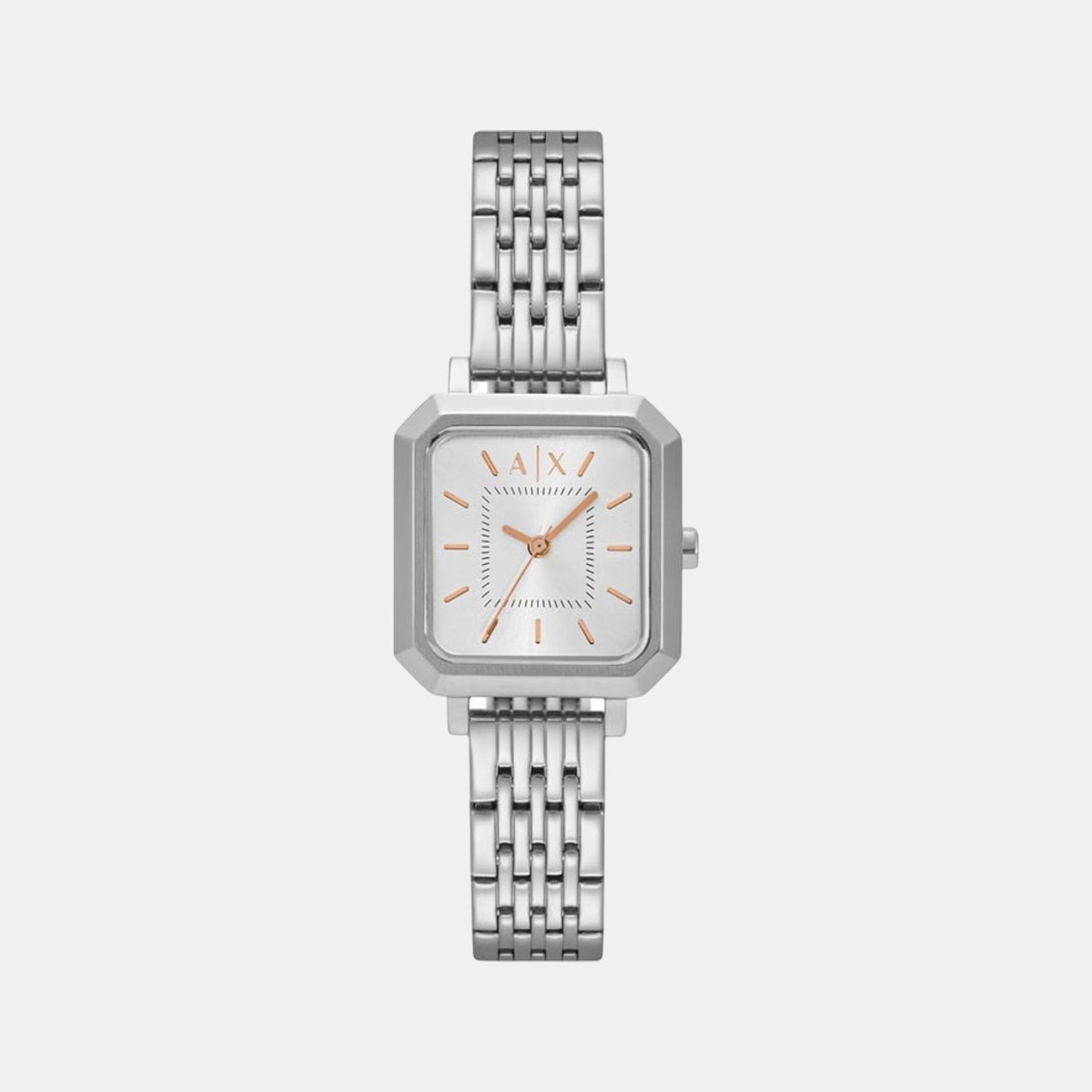 Women Quartz Silver Dial Analog Stainless Steel Watch AX5724