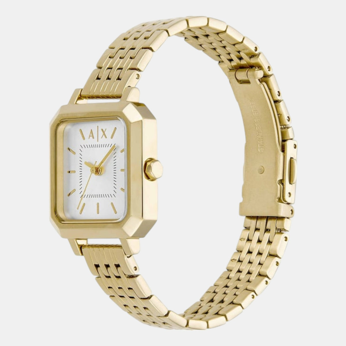 Women Quartz Silver Dial Analog Stainless Steel Watch AX5725