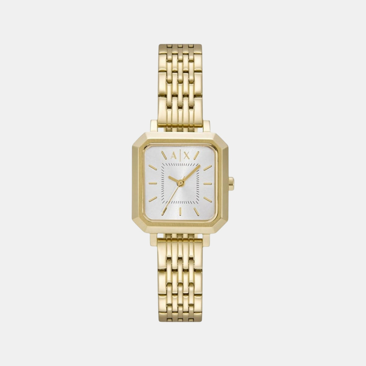 Women Quartz Silver Dial Analog Stainless Steel Watch AX5725
