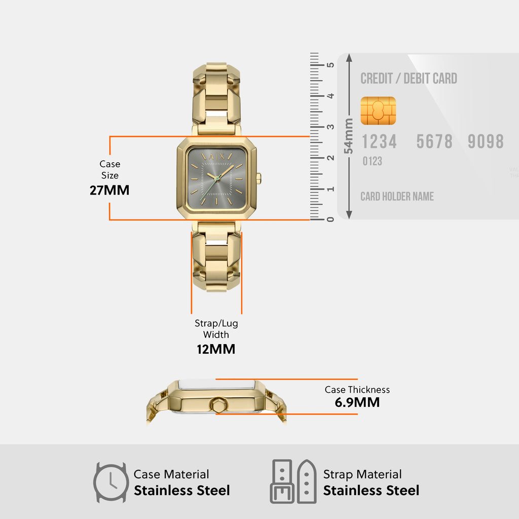 Armani Exchange 27 mm Gold Quartz watch