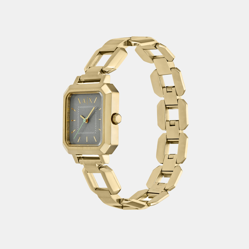 Armani Exchange Women Rectangle Gray watch