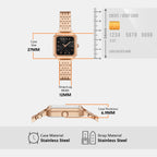 Women Quartz Black Dial Analog Stainless Steel Watch AX5729